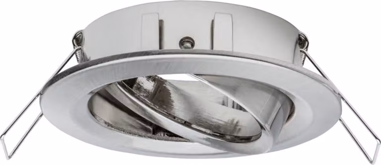 Paulmann 2Easy, faretto da incasso Nova, set di 3, orientabile, potenza massima 35W, 230V, diametro 51mm, materiale: ferro spazzolato/alluminio, finitura: zinco