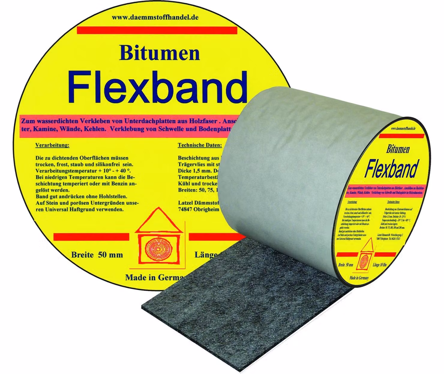 Nastro sigillante flessibile a base di bitume, 300 mm, per impermeabilizzazione di tetti