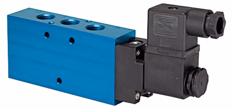 Valvola Riegler a 5/2 vie unidirezionale elettromagnetica mono. G 1/4 230V,50Hz