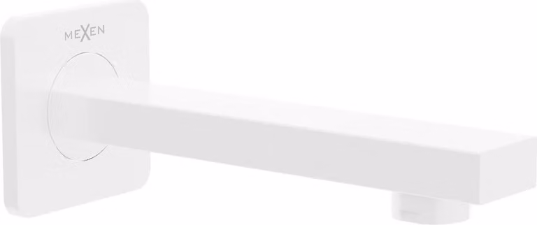 Mexen Cube beccuccio per vasca a parete, bianco - 79370-20