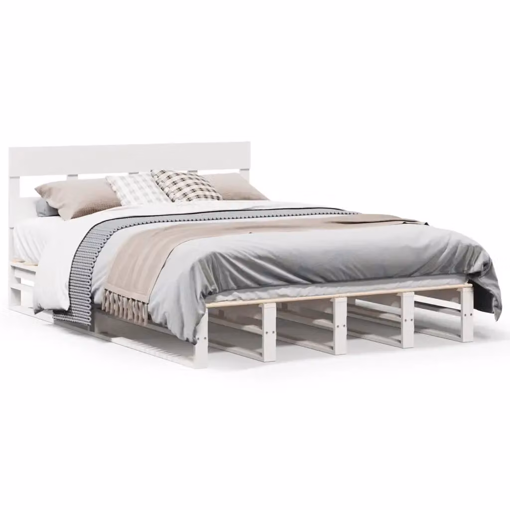 Letto senza materasso Design Mania in legno massello di pino bianco L/P/H: 120 x 200 x 82 cm – 2