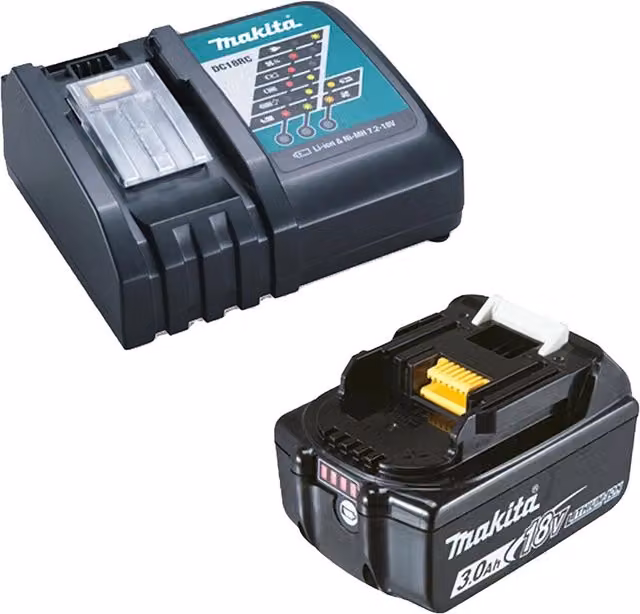 Kit Energy Makita 191A24-4 composto da caricabatterie DC18RC e batteria BL1830B colore nero