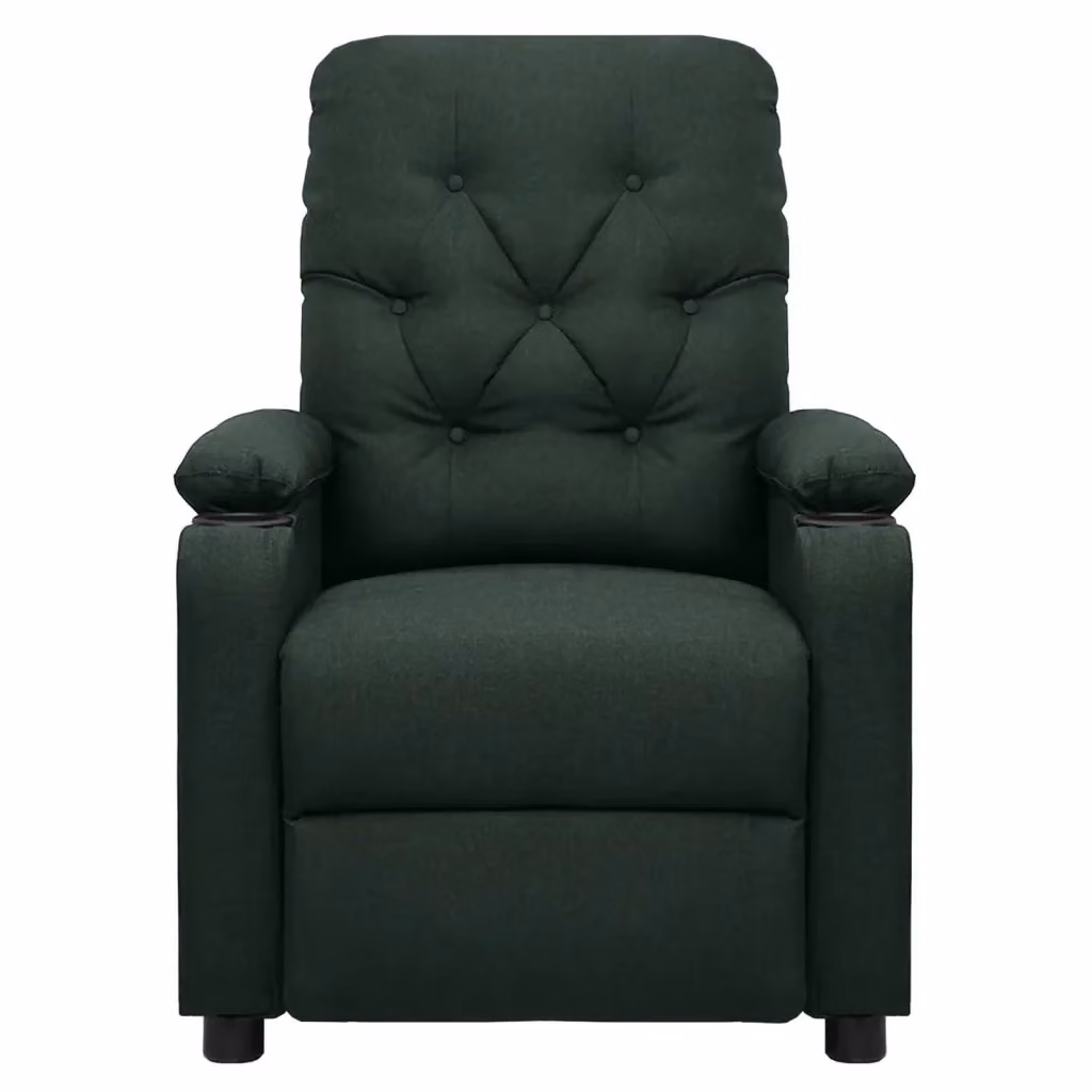 Poltrona Massaggiante Elettrica Relax vidaXL in Tessuto Verde con Braccioli L: 78,5 cm, P: 93,0 cm, H: 76,5 cm – 2