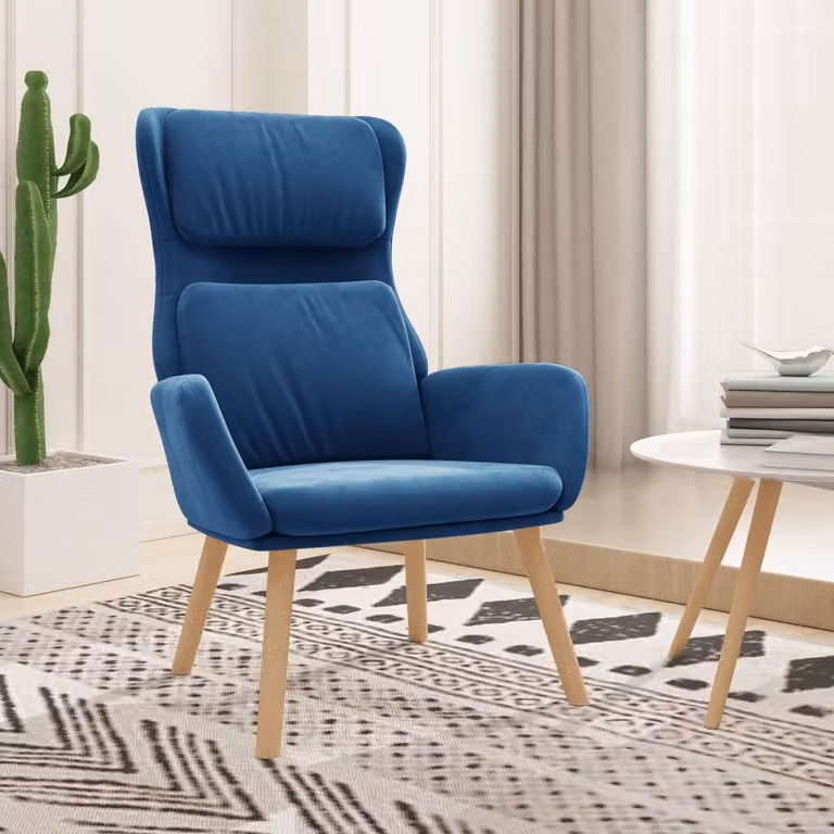 The Living Store reclinabile in velluto blu