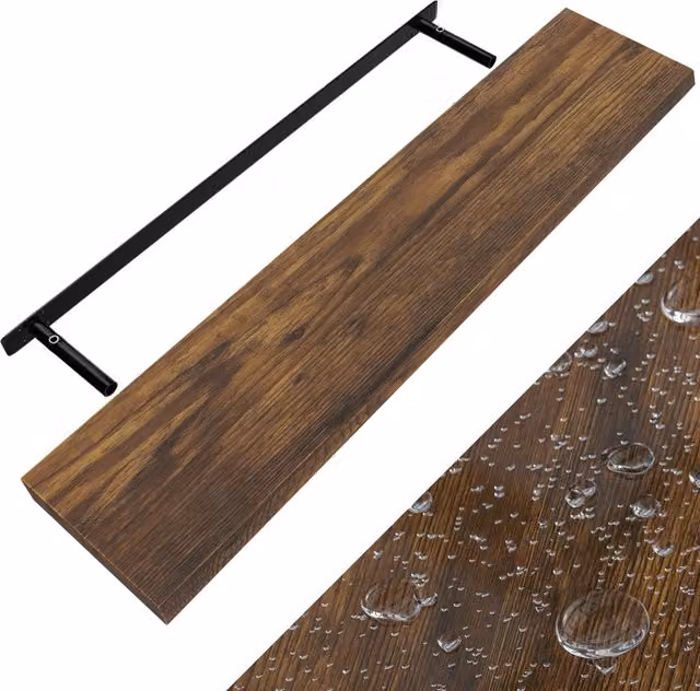 Mensola da parete CASARIA in legno rovere con finitura opaca, Larghezza: 110 cm – 1