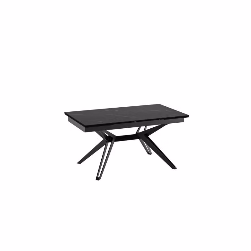 Tavolo da pranzo allungabile Match 3 Stones in ceramica nera opaca L/P/H: 160/240 x 90 x 76 cm – 2