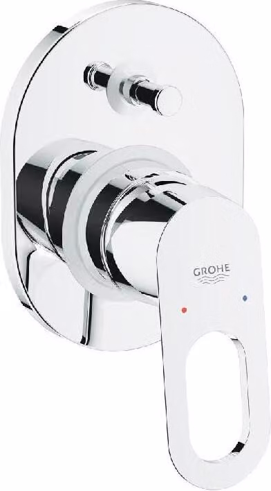 Grohe BauLoop - Miscelatore da parete per vasca con corpo, cromo 29041000