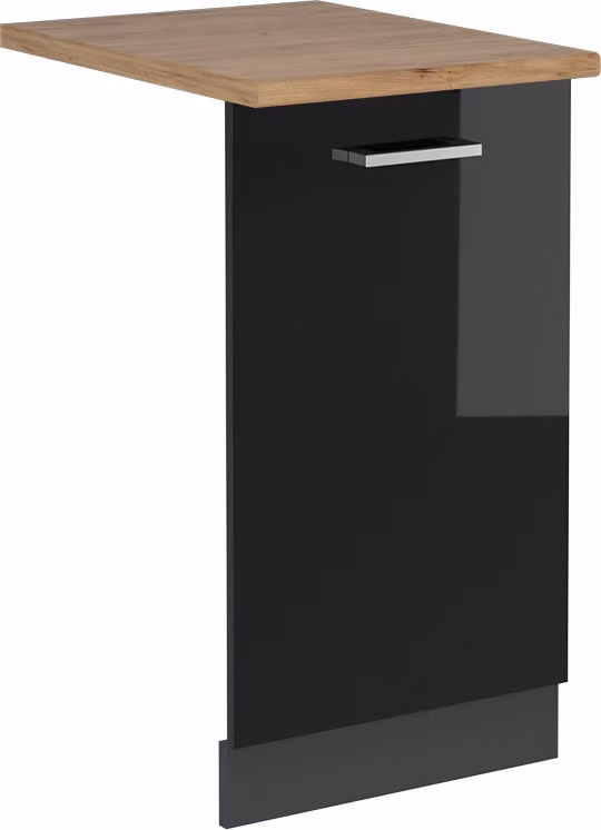 Pannello frontale della lavastoviglie Vicco R-Line Nero lucido 45 cm , PL Rovere, Model 54968