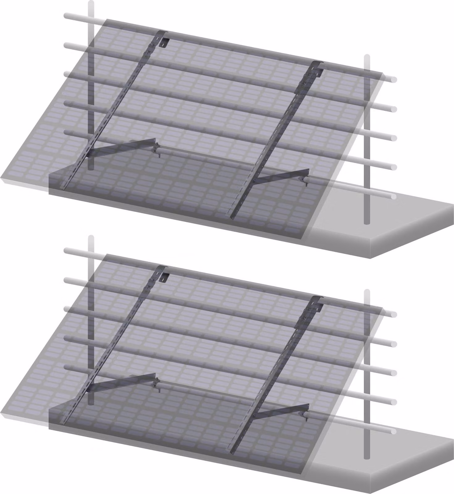Set universale di staffe da balcone per pannelli solari Zelsius per 2 pannelli solari, angolo regolabile, set di montaggio