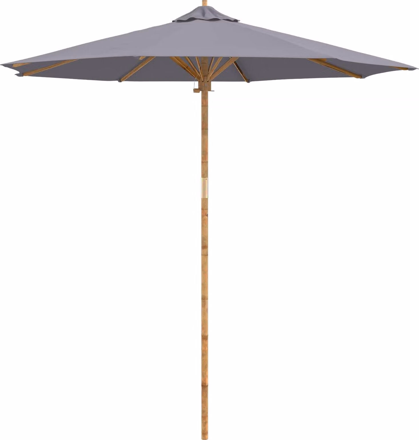 Ombrello da giardino Grigio scuro Ø 240 x 260 cm Bambù