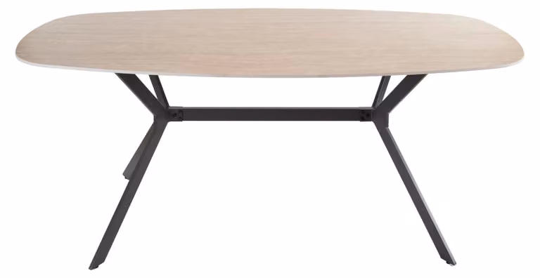 Tavolo da pranzo FURNLUX Romano beige e nero 180 cm / Colore principale: beige / Dimensioni: 180 x 76 x 90 cm