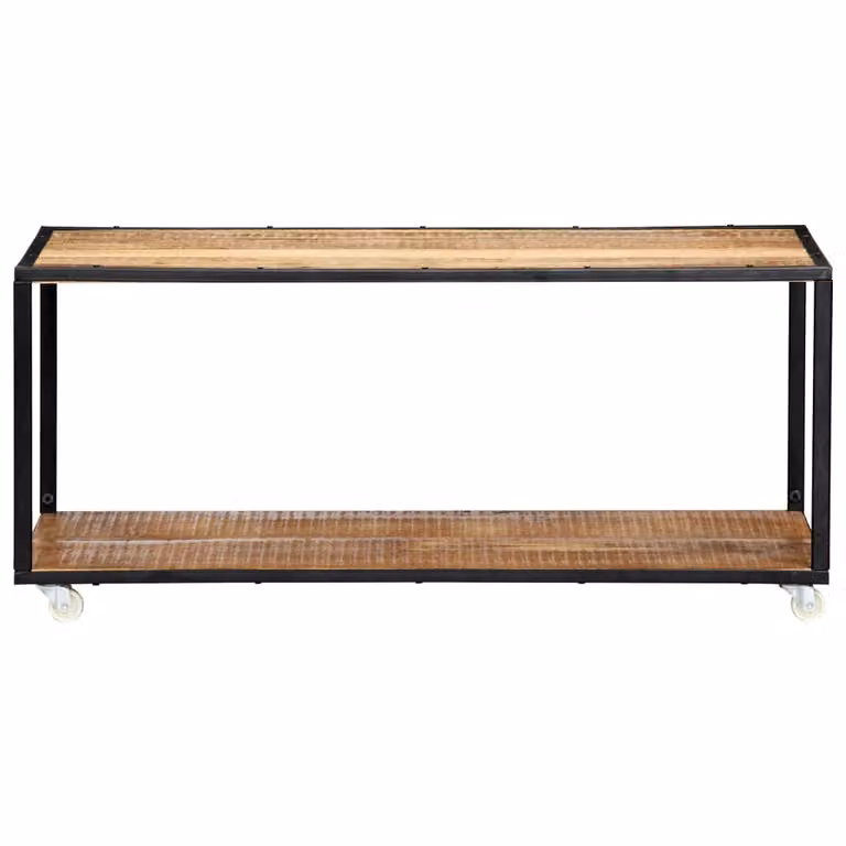 vidaXL Tavolino 90x50x40 cm in legno massiccio antico