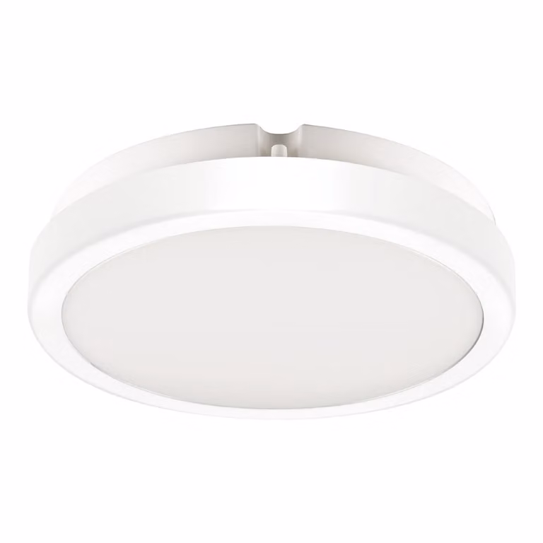 Plafone LED rotondo Vera bianco 12W, luce bianca neutra 1250 lm, plastica, dimensioni: 6,3 x 18 x 18 cm, IP65, Eko-Light