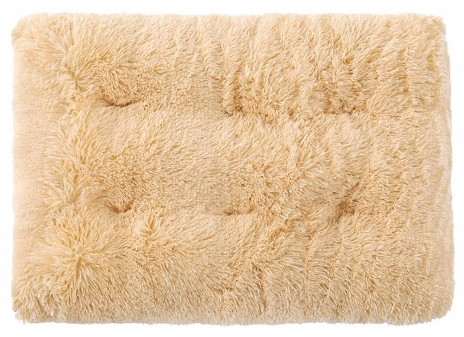 Cuccia per cani rettangolare, morbida e peluche, lettino per animali domestici, adatto anche per gatti, caldo, antiscivolo, colore kaki, taglia M, dimensioni 65x50 cm