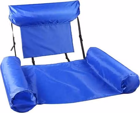 Sedia gonfiabile da piscina, lettino ergonomico con braccioli, pieghevole, blu, per rilassarsi in acqua - CoolChair