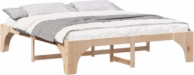 Letto matrimoniale | Letto per adulti | Struttura del letto Marrone 180 x 200 cm Pino massello