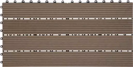 Set di piastrelle per giardino - kit di 6 pezzi - robusto e pratico - facile da installare - resistente all'umidità e duraturo - colore miele - 30x60 cm