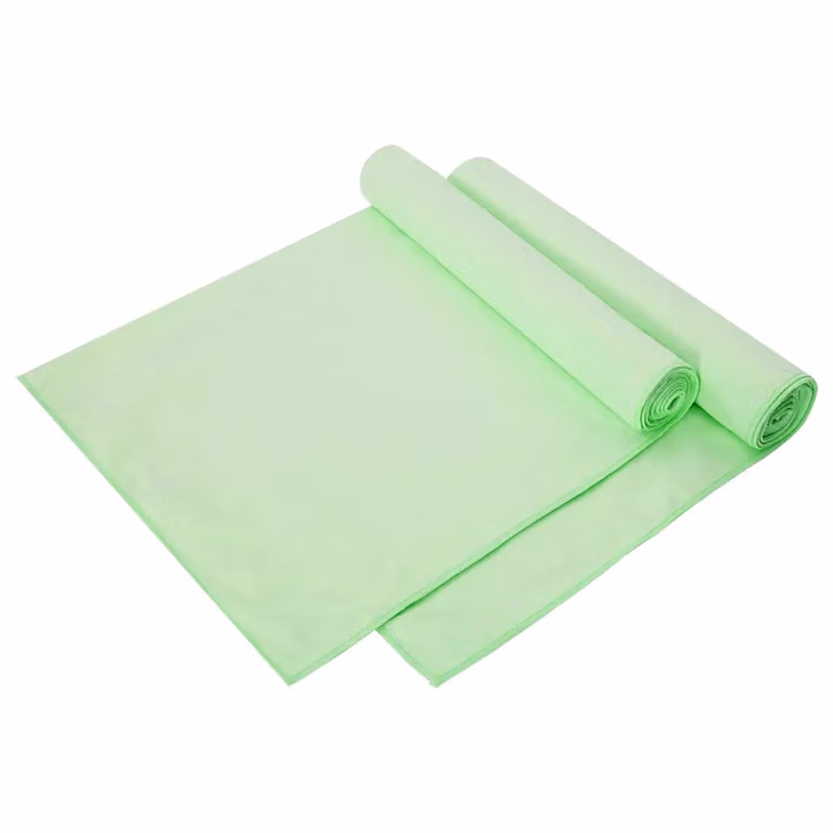 Set di 2 asciugamani sportivi vidaXL per adulti, colore verde, L: 140 cm, P: 70 cm