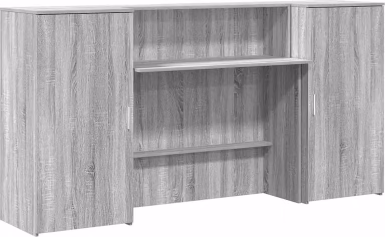 Banco Reception Grigio Sonoma 200x50x103,5 cm Legno Multistrato