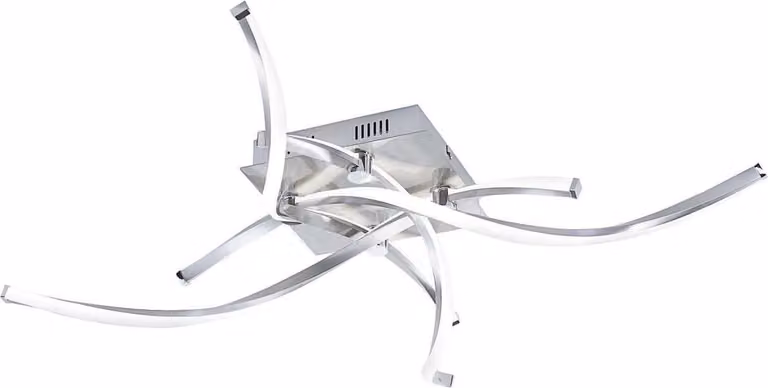 POLINA Paul Neuhaus Lampada da soffitto, acciaio, 4 pannelli LED da 6,75 W, 3000 K, lampada da interno, IP20