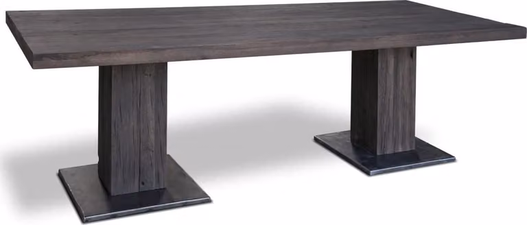 Tavolo da pranzo in legno massiccio Casa Padrino - Varie dimensioni e colori - Tavolo da cucina in rovere con gambe in acciaio - Mobili per la sala da pranzo