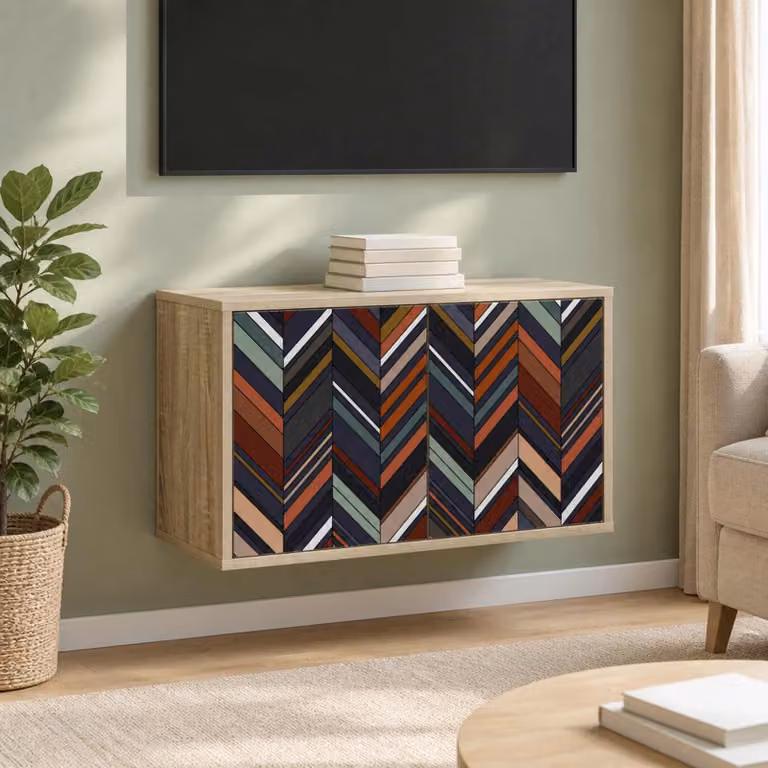Mobile TV da parete vidaXL OMMEN in Rovere Sonoma, L 69 cm x P 33 cm x H 40 cm