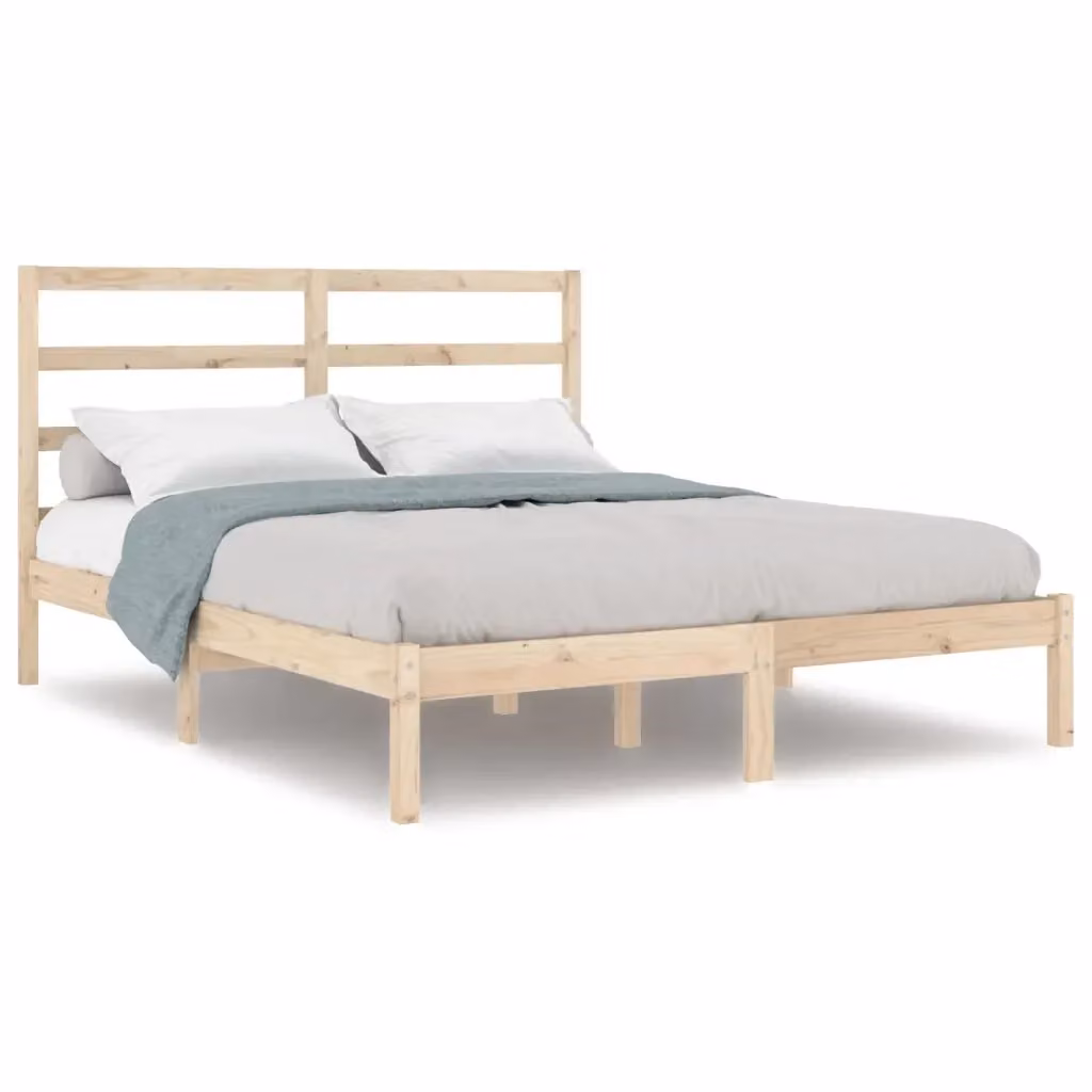 Giroletto vidaXL in legno massello di pino rustico non trattato con doghe fisse L: 141,0 cm, P: 195,5 cm, H: 100,0 cm – 2