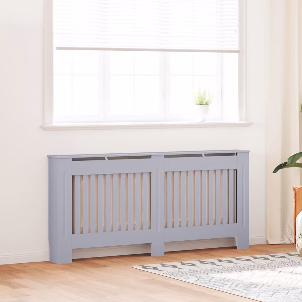 Copertura per radiatore vidaXL in legno multistrato color antracite L: 172 cm, P: 19 cm, H: 81,5 cm