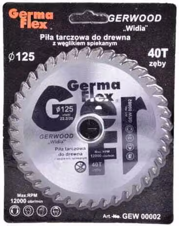 Disco da taglio per legno 125x22,2 mm in carburo 40z