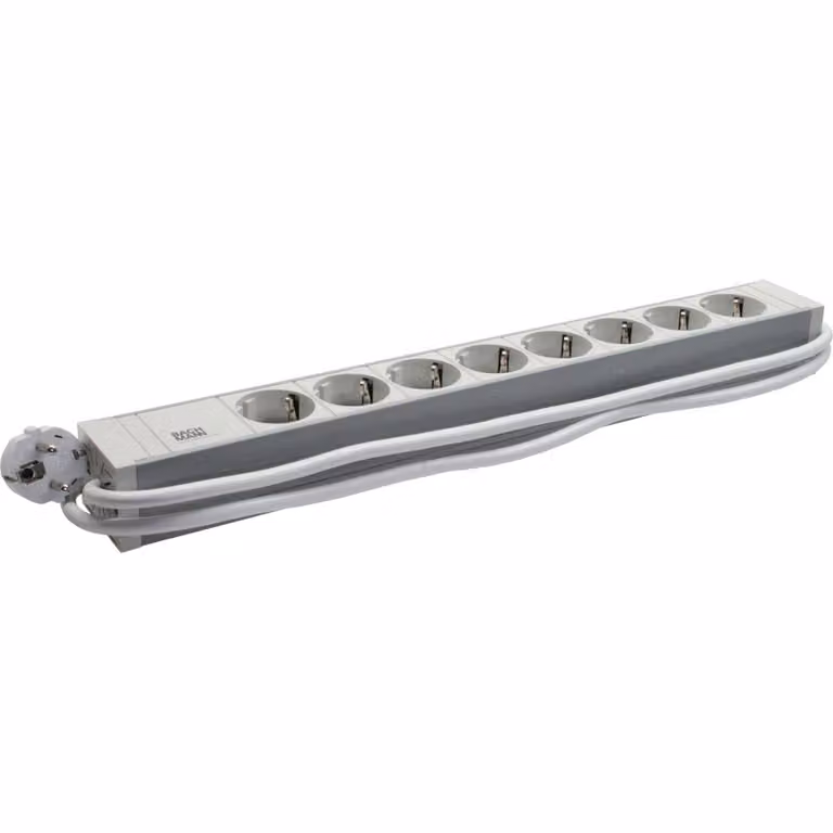 Bachmann - Cavo di prolunga (montabile su rack) - AC 230 V - 8 spine di uscita - 1U - 48,3 cm (19") (6916