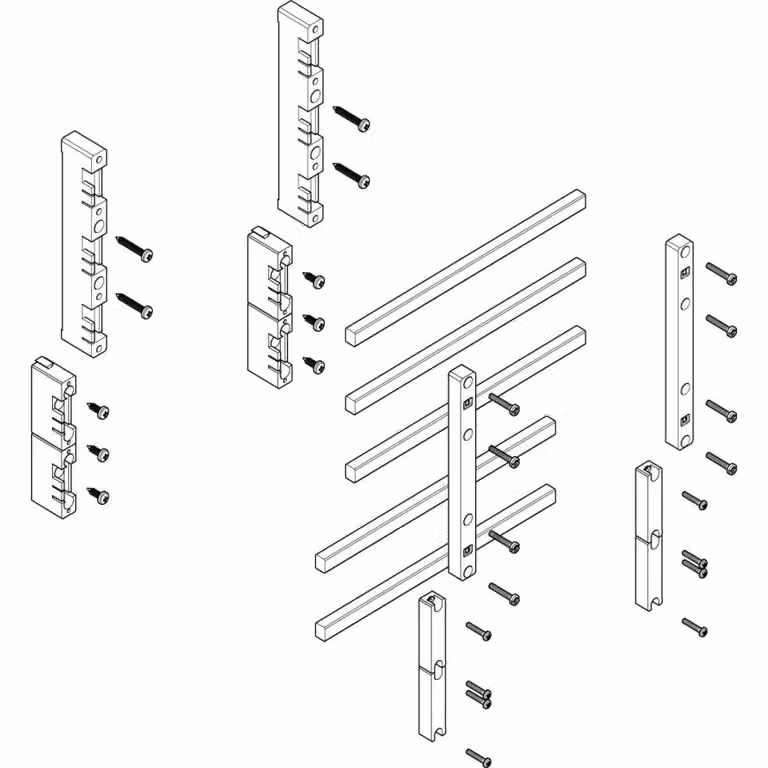 Modulo barra collettrice ABN piatto 1FB/3RE 60 mm con CU 12x10 mm, a 5 poli, EBM 32 mm MFSC13635