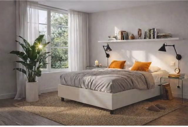 Letto imbottito Matrimoniale 180x200 cm BoxMax - Similpelle,Tortora,Contenitore