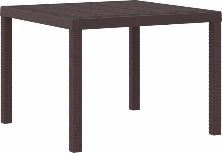 Tavolo da Giardino Marrone 100 x 100 x 73 cm polyrattan