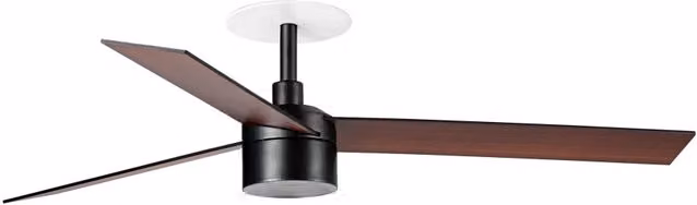 RUDDER RECESSED TEK 3 L Ventilatore nero/noce 4000K