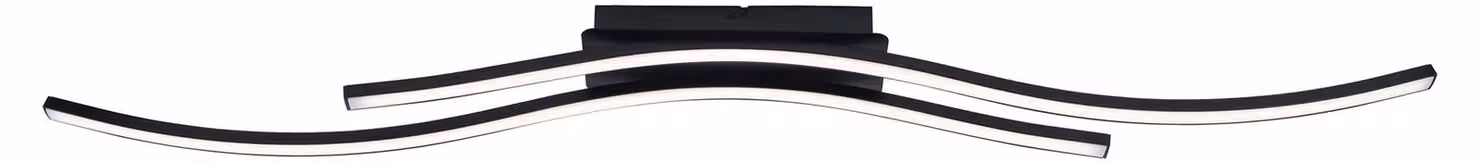 Plafoniera LED, metallo, nero, L 96 cm