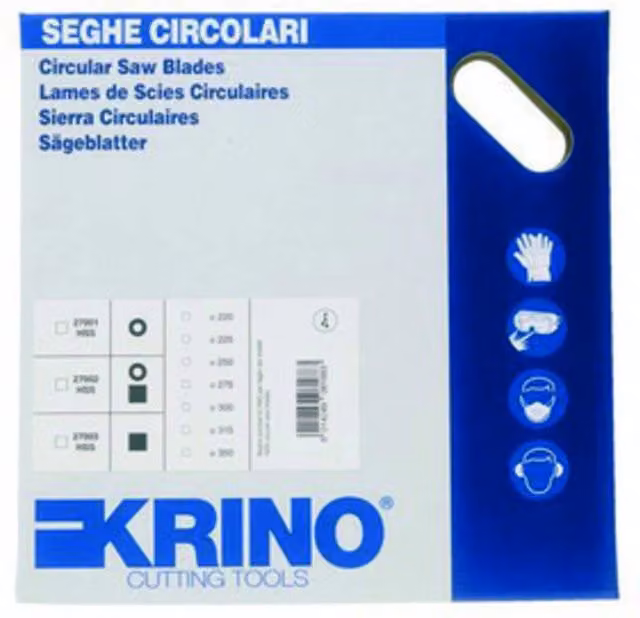 Disco per sega circolare in acciaio inossidabile HSS Krino, Diametro: 300 mm, Spessore: 2,5 mm, Colore Argento