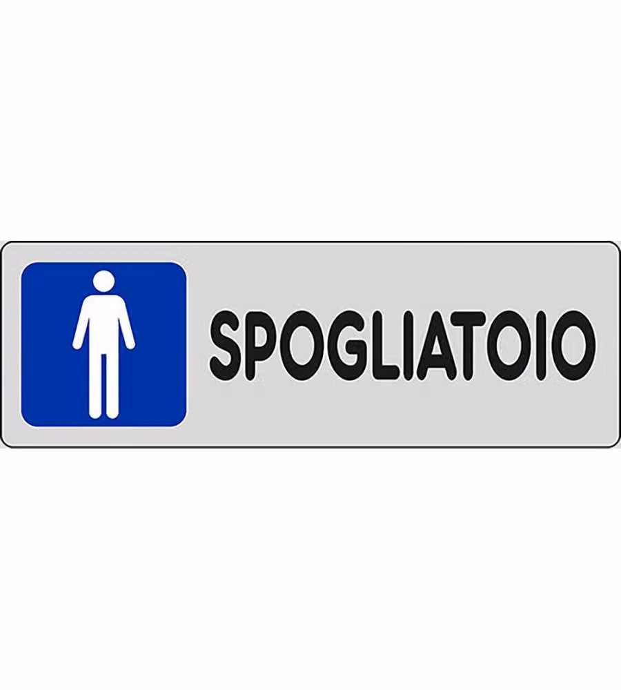 Adesivo Spogliatoi uomini palestre negozi piscine 15CMx5CM
