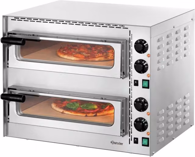 Forno elettrico per pizza Bartscher Mini Plus 2 color argento con pietra refrattaria