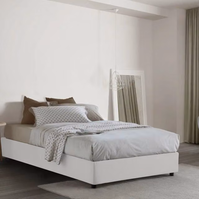 Letto Piazza e Mezza con Materasso Incluso Talamo Italia, Bianco, L/P/H: 120 x 200 x 32 cm