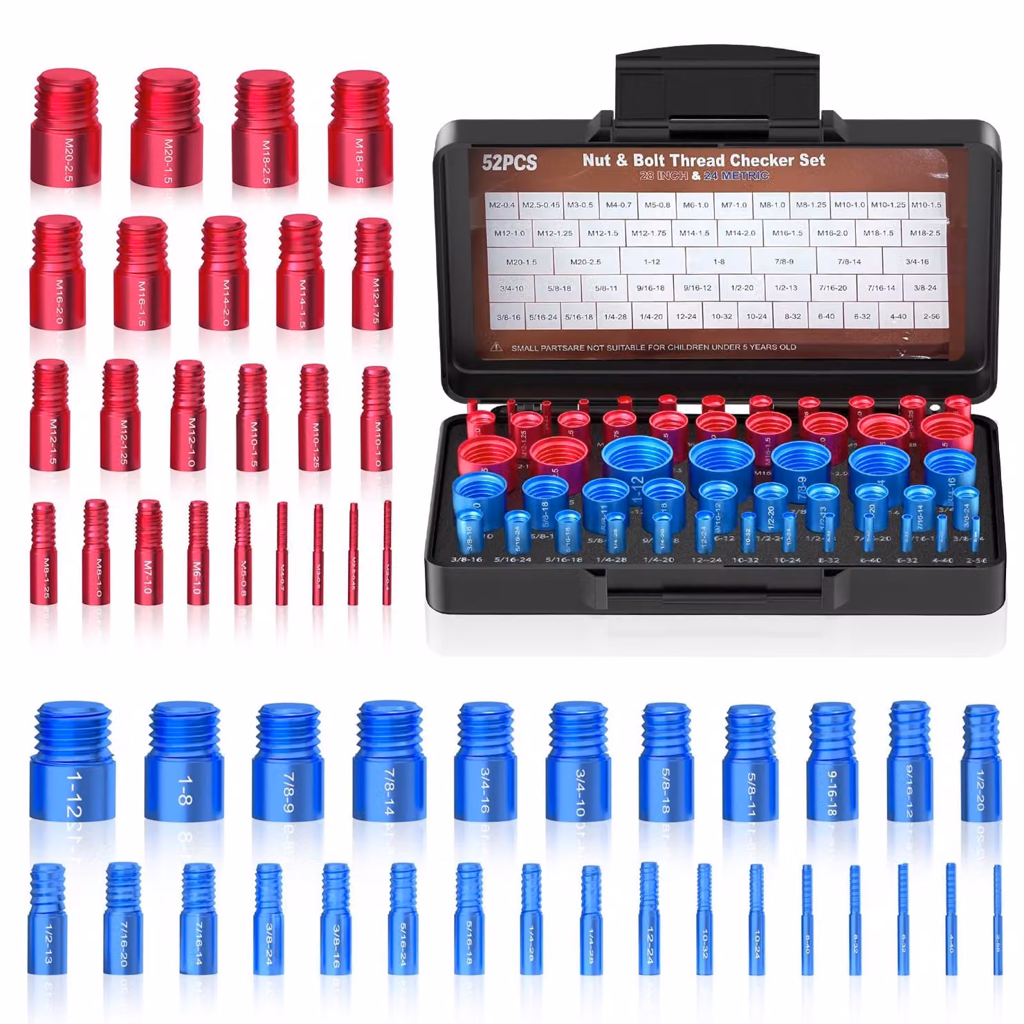 Solidchoice - Set completo di 52 elementi per il controllo dei fili, ideale per lavori di precisione