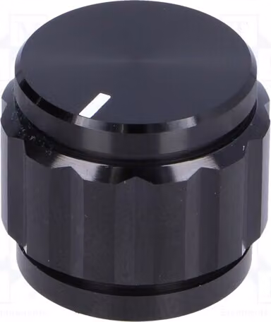 1 manopola rotante in alluminio con indicatore, diametro albero: 6,35 mm, dimensioni: 22x19 mm. Manopole rotanti per macchinari