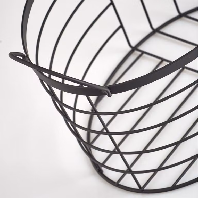 Cestino in metallo, nero, 35 x 23,5 x 23 cm, ZELLER