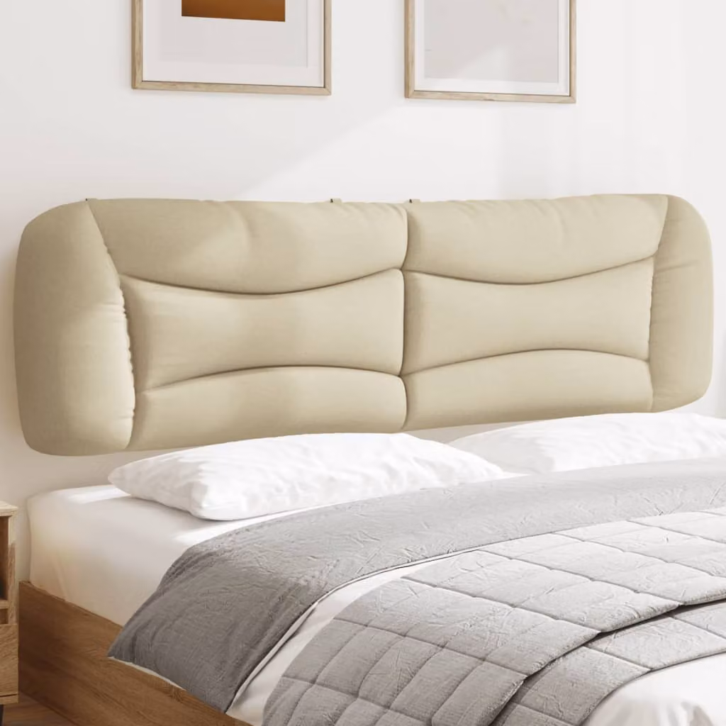 Cuscino Testiera vidaXL Hvar in Tessuto Beige, L: 180 cm