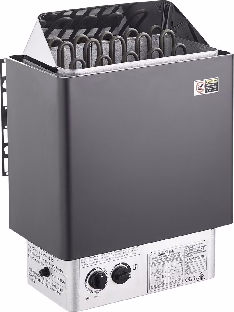 SucceBuy, stufa sauna da 8 kW, 400 V, 3N, riscaldatore portatile per interni ed esterni, con timer a 3 ore, controllo integrato per ambienti da 8-12 m³, adatta per docce spa in hotel, temperatura massima: 110 °C