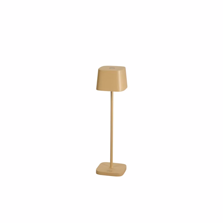 Konstsmide 7829-330 Capri MINI Lampada da tavolo USB | color sabbia | Per interni | Senza fili | 2700K/3000K | Fino a 20 ore di autonomia della batteria | 7 x 7 x 25 cm