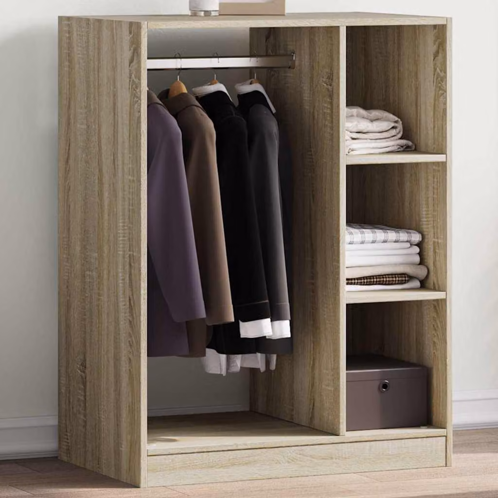Armadio vidaXL in Rovere Sonoma e Legno Multistrato, Colore Marrone, L: 77 cm, P: 48 cm, H: 102 cm