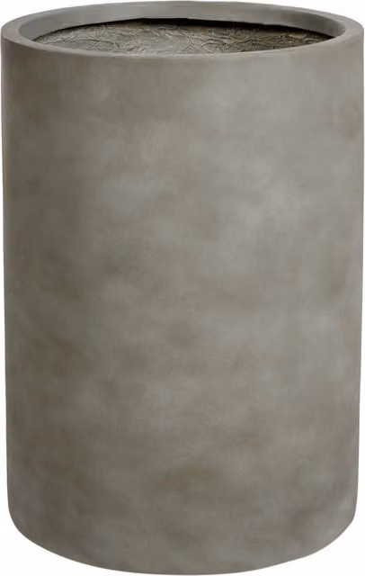 Vaso per piante rotondo BELIANI Grigio con effetto calcestruzzo in ceramica per interni ed esterni L/P/H: 36 x 36 x 51 cm – 1