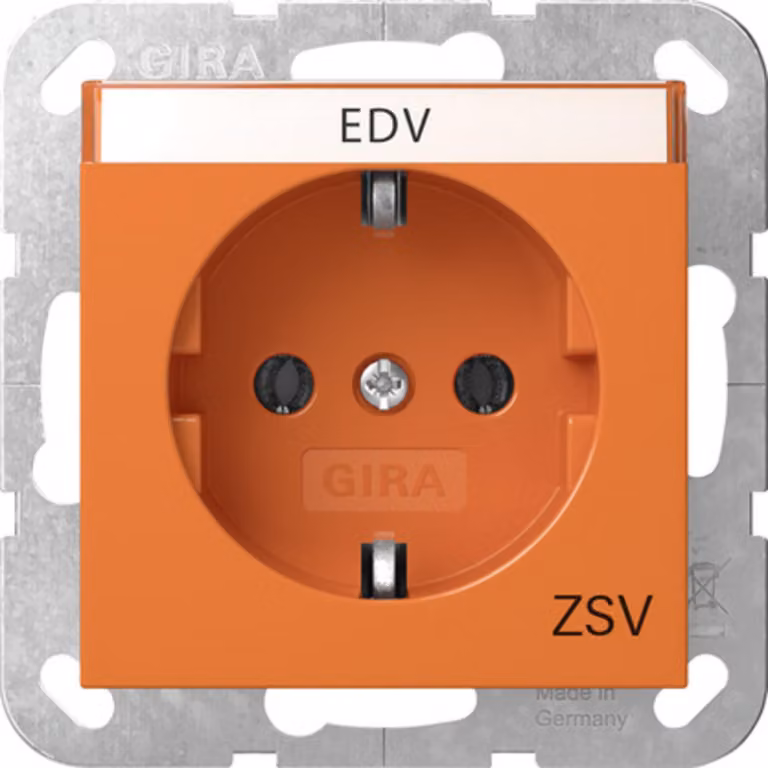 Presa SCHUKO Gira BSF ZSV Sistema 55 Arancione 4457109