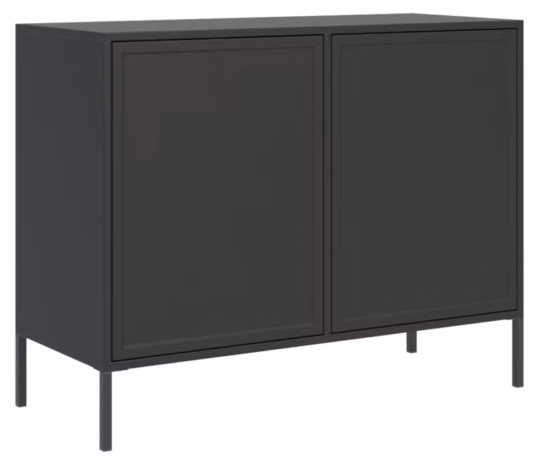 Selsey Velveto – Credenza a 2 ante, nera, 100 cm