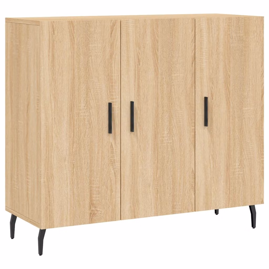 Credenza Rovere Sonoma 90x34x80 cm in Legno Multistrato